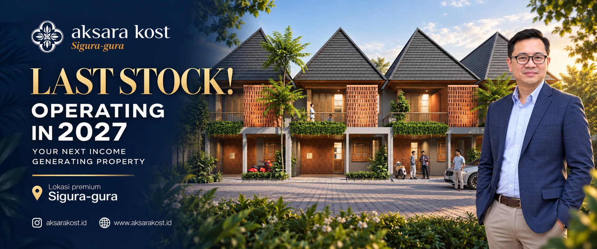 Aksara Kost Sigura-gura — Last Stock, Operating in 2027. Your next income-generating property.